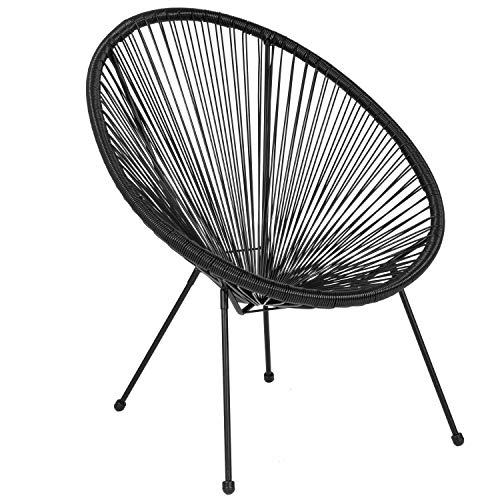 Flash Furniture Valencia Oval Comfort Series Take Ten Grey Papasan Lounge Chair