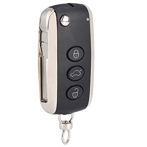 Car Key for Bentley, 3 Button Keyless Entry Replacement Key Fob Shell