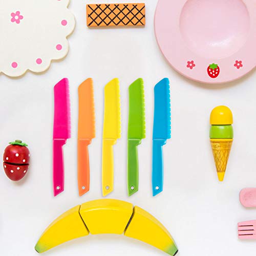 Jovitec 10 Pieces Kid Plastic Nylon Cooking Knife Set, Children Toddler Kitchen Knives, Safe Knives for Bread without BPA, Lettuce Knife and Salad Knife | The Storepaperoomates Retail Market - Fast Affordable Shopping