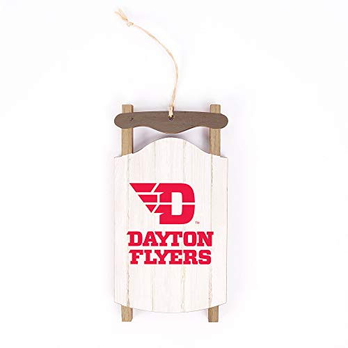 P. Graham Dunn University of Dayton Flyers Logo Sled 5 x 2.625 MDF Wood Holiday Ornament