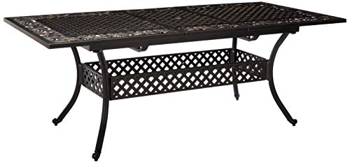 Christopher Knight Home Outdoor Expandable Patio Dining Table, 64″-81″, Cast Aluminum, Shiny Copper