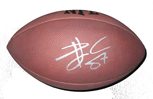 Travis Kelce Autographed Wilson NFL Football W/PROOF, Picture of Travis Signing For Us,Kansas City Chiefs, Pro Bowl