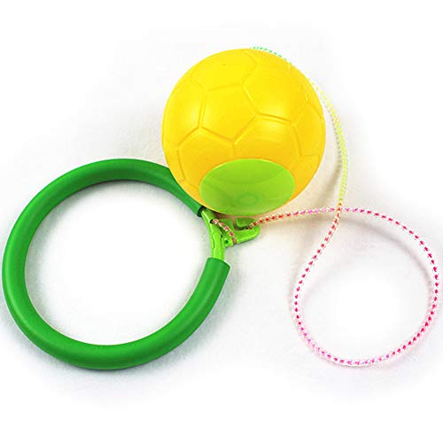 Skip Ball – Jumping Toy Swing Balls – Great Fitness Game for Men and Women, Old and Young (Yellow)