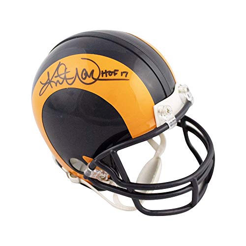 Kurt Warner HOF Autographed St Louis Rams Mini Football Helmet – BAS COA