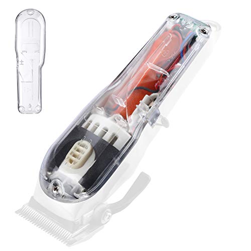 Clear DIY Back Housing, Transparent Back Cover for Wahl 5-Star Series Cordless Senior Clipper #8504 (Trasparent)