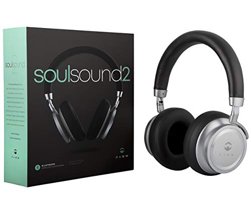 Paww SoulSound 2 Headphones – Over Ear Bluetooth Wireless Headphones – Bass Boost Button – 17 Hours Playtime – Foldable – Modern Fashion & Sound Quality Combined – for Enthusiasts & Audiophiles