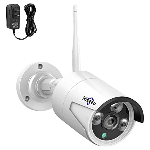 Hiseeu Camera Add on 3MP Outdoor Wireless Security Camera, Waterproof Outdoor Indoor 3.6mm Lens IR Cut Day & Night Vision with Power Adapter, Compatible 8CH Wireless Security Camera System