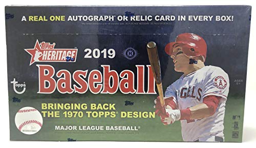 2019 Topps Heritage Baseball Hobby Box (24 Packs/9 Cards: 1 Autograph or Relic)