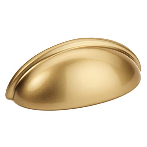 Cosmas 25 Pack 783GC Gold Champagne Cabinet Hardware Bin Cup Drawer Cup Pull – 3″ Inch (76mm) Hole Centers