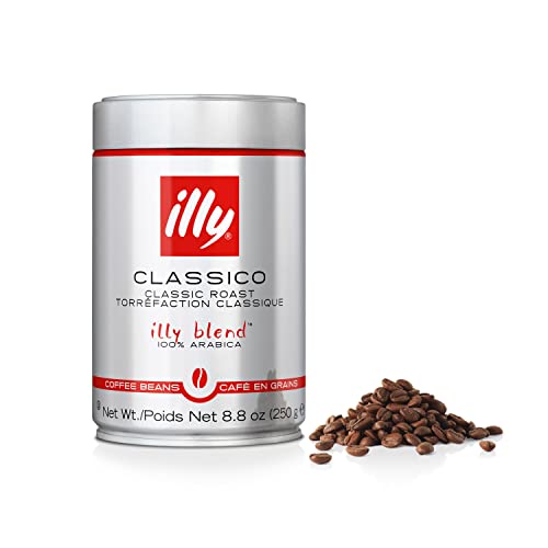 llly Caffe Whole Bean Coffee, Classico Medium Roast, 100% Arabica Coffee, 8.8 Ounce (Pack of 6)