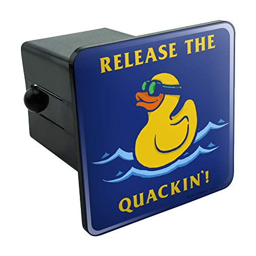 Release The Quackin’ Kraken Rubber Duck Funny Humor Tow Trailer Hitch Cover Plug Insert