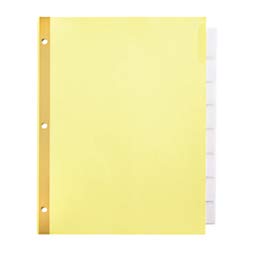 Office Depot Brand Insertable Dividers with Big Tabs, Buff, Clear Tabs, 8-Tab, Pack of 4 Sets