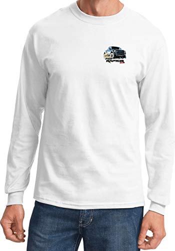 Ford F-150 Raptor Pocket Print Long Sleeve Shirt, White Medium