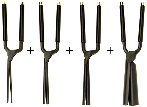 Kentucky Maid Classic Four Pack Set of Marcel Curling Irons for Ultra Smooth Curling (Black)
