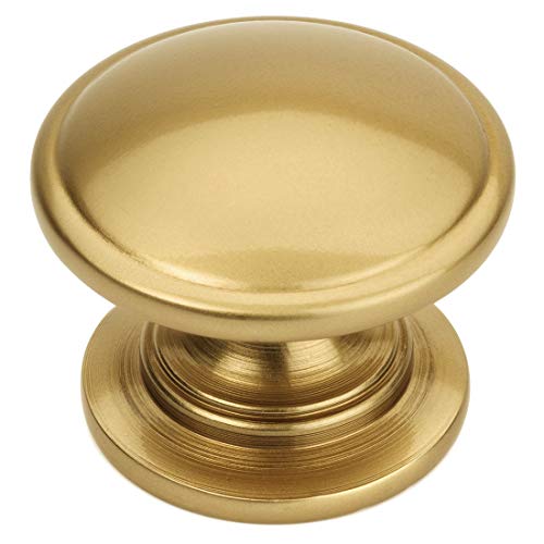 Cosmas 25 Pack 4702GC Gold Champagne Cabinet Hardware Round Knob – 1-1/4″ Diameter – Wide Base
