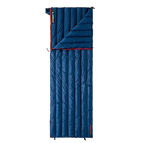 Naturehike 1.26lbs Ultralight 800 Fill Power Goose Down Sleeping Bag – Ultra Compact Down Filled Lightweight Backpack Envelope Sleeping Bag for Hiking Camping (CWM400 Dark Blue)