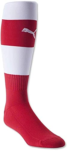 Puma Leg Wear Athletic Team Hoop Performance Soccer Socks (Red/White, Youth 1 (13-3))