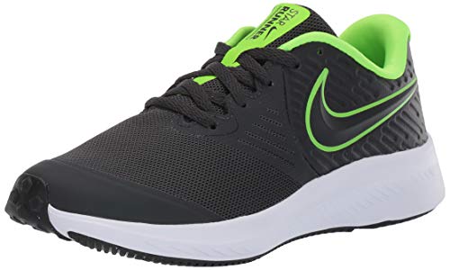 Nike Unisex-Child Star Runner 2 (GS) Sneaker, Anthracite/Electric Green-White, 5.5Y Youth US Big Kid