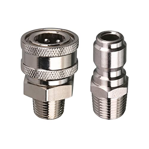 Tool Daily Pressure Washer Adapter Set, Quick Connect Kit, 3/8’’ Male Thread Fitting, 5000 PSI