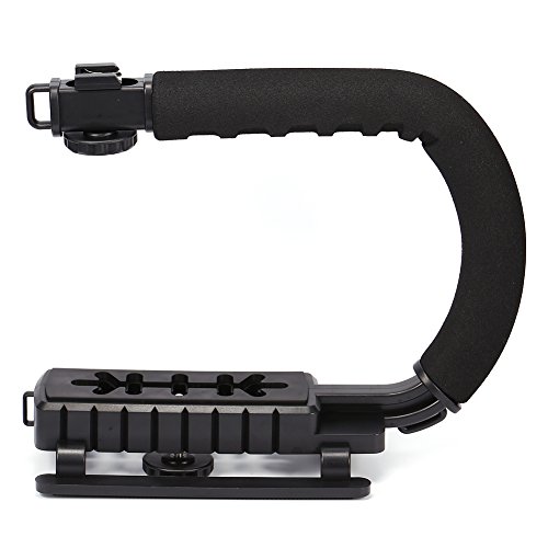 Video Action Stabilizing Handle U/C Grip Handheld Stabilizer with Hot-Shoe Mount for DSLR Camera Camcorder