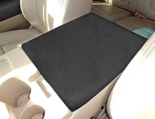 MOEBULB Center Console Lid Armrest Soft Pad Protector Cushion Cover Compatible for 2010-2018 Ford F150 F250 Truck SUV (Without Latch Opening Hole)
