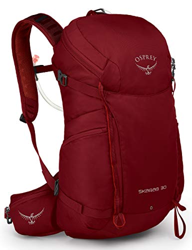 Discontinued Osprey Skarab 30 Men’s Hiking Hydration Backpack, Mystic Red