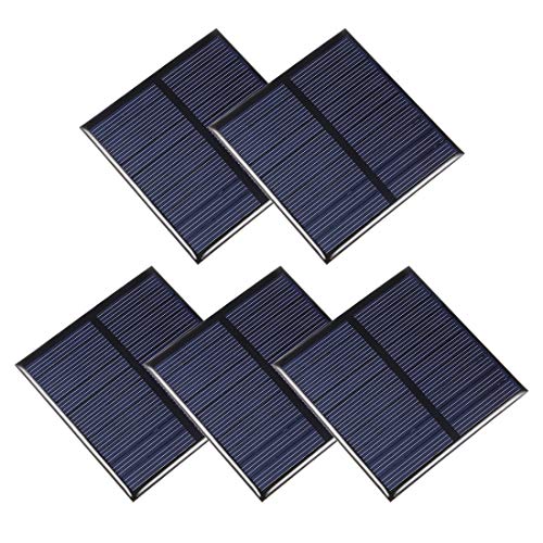 uxcell 5Pcs 0.7W 5V Small Solar Panel Module DIY Polysilicon for Toys Charger