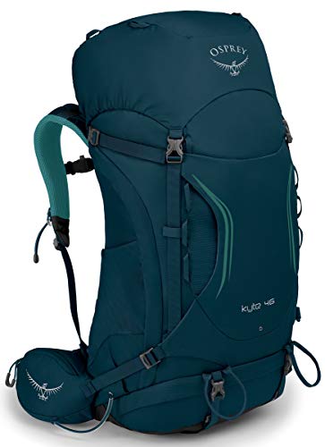 Osprey Kyte 46 Women’s Backpacking Backpack, Ice Lake Green , X-Small/ Small