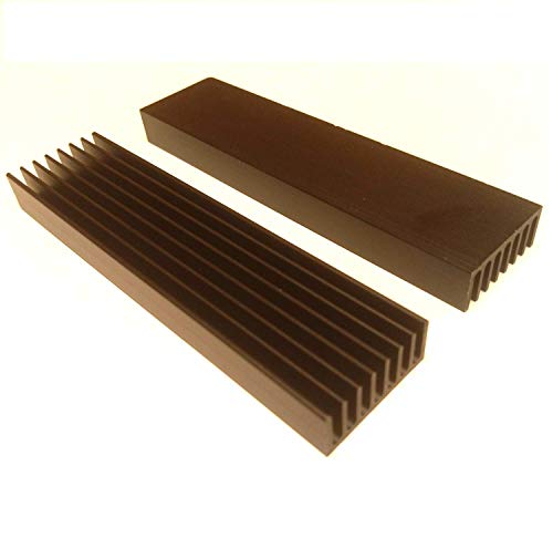 Easycargo 6pcs 100mm x 25mm x 10mm Heatsink Aluminium Radiator Cooler Heat Sink for Cooling LED Power Amplifier (100mmx25mmx10mm) (Black) | The Storepaperoomates Retail Market - Fast Affordable Shopping