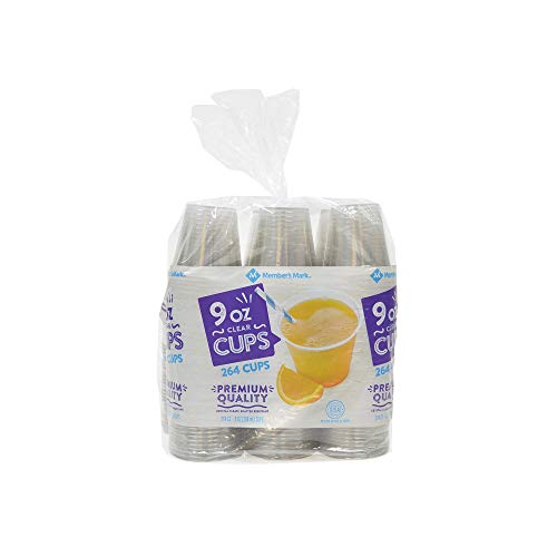 An Item of Member’s Mark Clear Plastic Cups (9 oz, 264 ct.) – Pack of 1 – Bulk Disc
