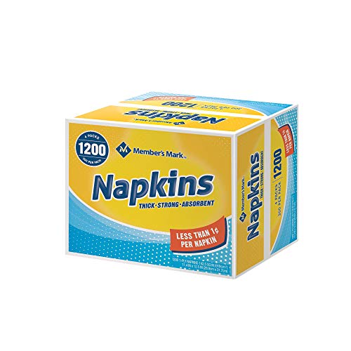 An Item of Member’s Mark 1-Ply Everyday White Napkins, 11.4″ x 12.5″ (4 pk, 300 ct. per pack) – Pack of 1