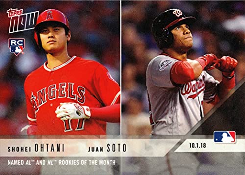 2018 Topps Now Baseball #824 Shohei Ohtani/Juan Soto Dual Rookie Card – Only 2,265 made!