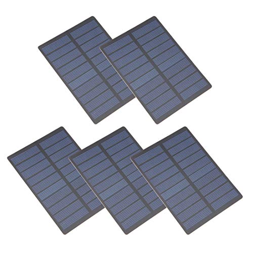uxcell 5Pcs 1.3W 5V Small Solar Panel Module DIY Polysilicon for Toys Charger