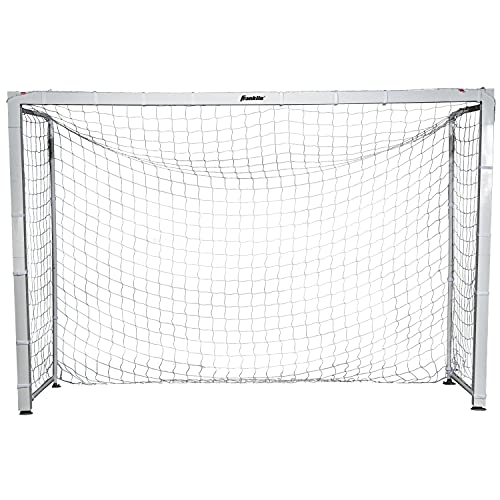 Franklin Sports Futsal Goal – Aluminum Official Size Futsal Goal – Indoor Soccer Net – Folding, Portable Futsal + Soccer Goal – 9′ 10″ x 6’7″