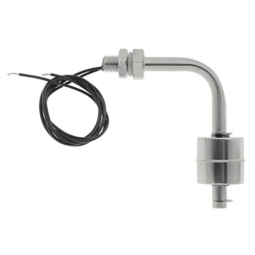 YXQ Angle Float Switch Stainless Steel 26mm Dia L Shaped Water Level Sensor Fish Tank M10,AC110V 10W