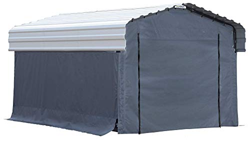ARROW, Fabric Enclosure Kit for 10 x 15-ft Arrow Carports (Metal carport not included