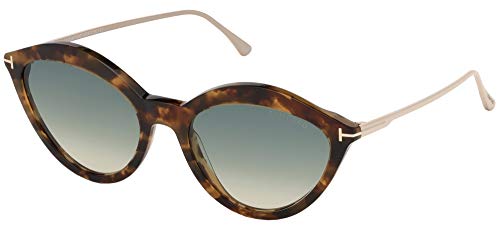 Tom Ford FT0663 55P Coloured Havana Chloe Cats Eyes Sunglasses Lens Category 2