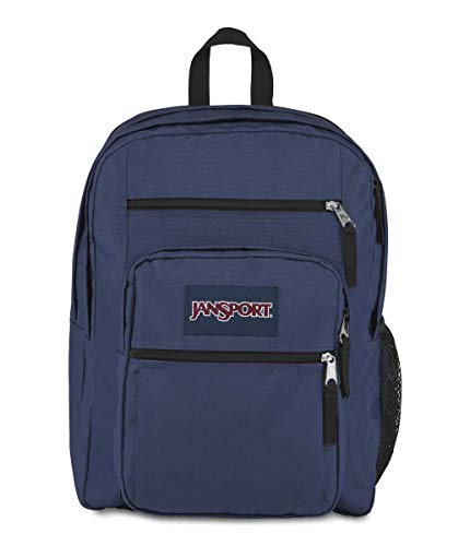 JanSport Big Student Laptop Backpack for College, Teens, Navy – High-Quality Computer Bag with 2 Compartments, Ergonomic Shoulder Straps, 15” Laptop Sleeve, Haul Handle – Book Rucksack