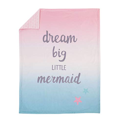 NoJo Sugar Reef Mermaid Super Soft Ombre Baby Blanket, 30×40 Inch (Pack of 1)