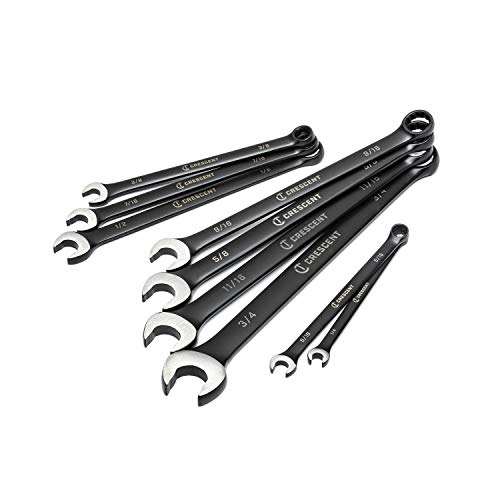 Crescent 9 Pc. X10 12 Point Long Pattern Combination SAE Wrench Set – CCWS9BS