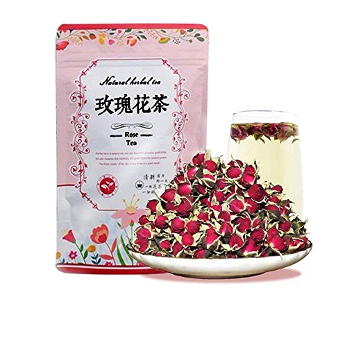 Dian Mai Rose tea Rose Bud Herbal Tea – Rich in antioxidants, Beautiful and Aromatic – Loose Leaf 100g/bag 滇迈 金边玫瑰 云南丽江新鲜无硫干金边玫瑰特级花蕾 100克