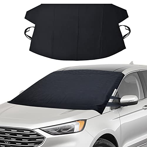 EcoNour Car Windshield Cover for Ice and Snow | Upgraded 600D Oxford Fabric Winter Windshield Covers for Ice Removal | Winter Car Accessories for Windshield Protection | Standard (69 x 42 Inches)