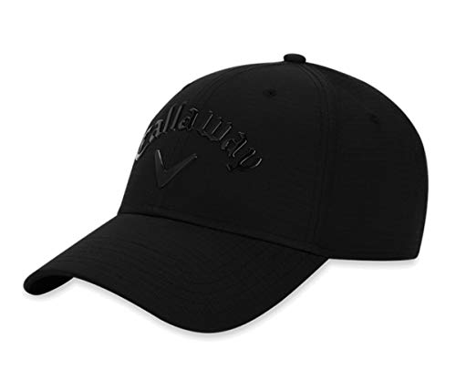 Callaway mens Baseball Cap Callaway Golf Hat Liquid Metal Adjustable Black Headwear , Black, One Size US