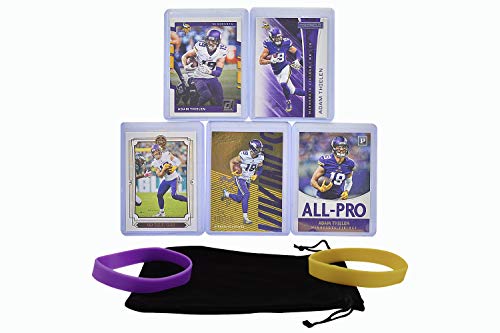 Adam Thielen Football Cards (5) Assorted Bundle – Minnesota Vikings Trading Card Gift Set