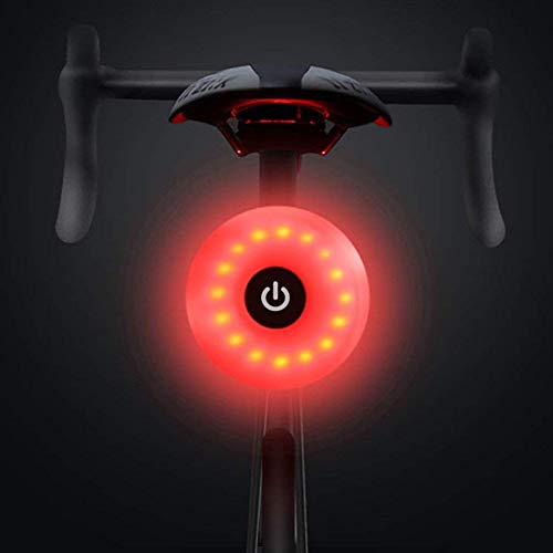 WASAGA Bike Tail Light, Sport LED Rear Bike Light USB Rechargeable, Red High Intensity Bicycle Taillight Waterproof, Helmet Backpack LED Lamp Safety Warning Strobe Light (Red)