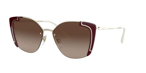 Prada PR 59VS – 4306S1 Sunglasses ABSOLUTE PALE GOLD/BORDEAUX w/ BROWN GRADIENT 64mm