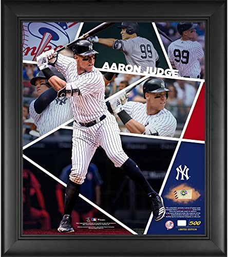 Aaron Judge New York Yankees 15″ x 17″ Impact Player Collage with a Piece of Game-Used Baseball – Limited Edition of 500 – MLB Game Used Baseball Collages