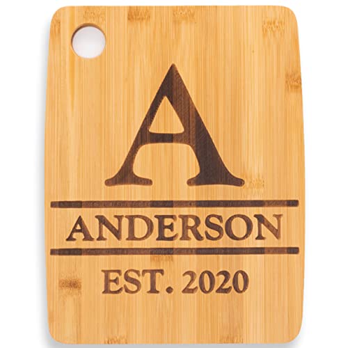 Custom Catch Personalized Cutting Board Wedding Gift – Durable Bamboo (Monogram)