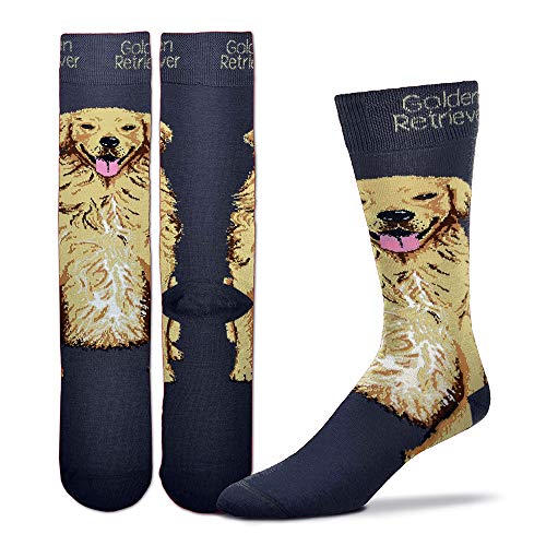 FBF Unisex-Adult Realistic Dog Breed Sock, Golden Retriever Realistic, One Size