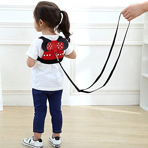 QXT Toddler Anti Lost Safety Backpack with Safety Leash Harness for Age 1-3 Years Old Boys and Girls – Disney Vacation Trip (Minnie) …